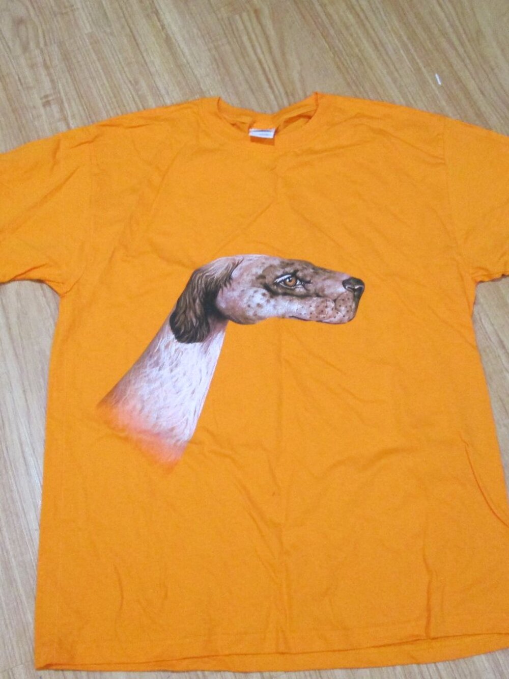 Fruit of the loom Dog size large Fun cotton t-shirt not sure what kind of dog